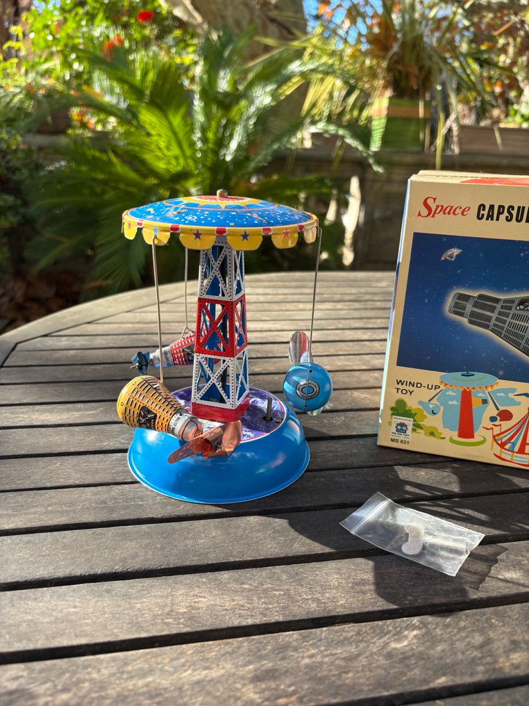 Ha Ha Toy - Tin toy - Space Capsule Carousel Wind Up Toy, Boxed - China #1.0