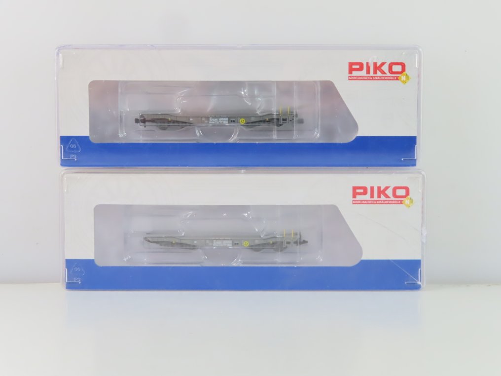 Piko N - 40701 - Τρένο μοντελισμού μεταφοράς εμπορευμάτων (2) - 2x 4-αξονικοί φορτωτές με επίπεδη επιφάνεια για βαριά μεταφορά χωρίς φορτίο - NS #3.2