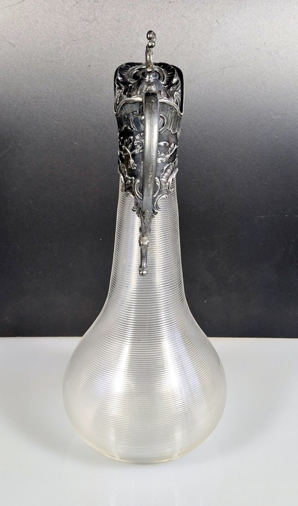 WMF / Geislingen - Historismus Wein - Dekanterings karaffel - Tin, Forsølvet, Forgyldt #4.3