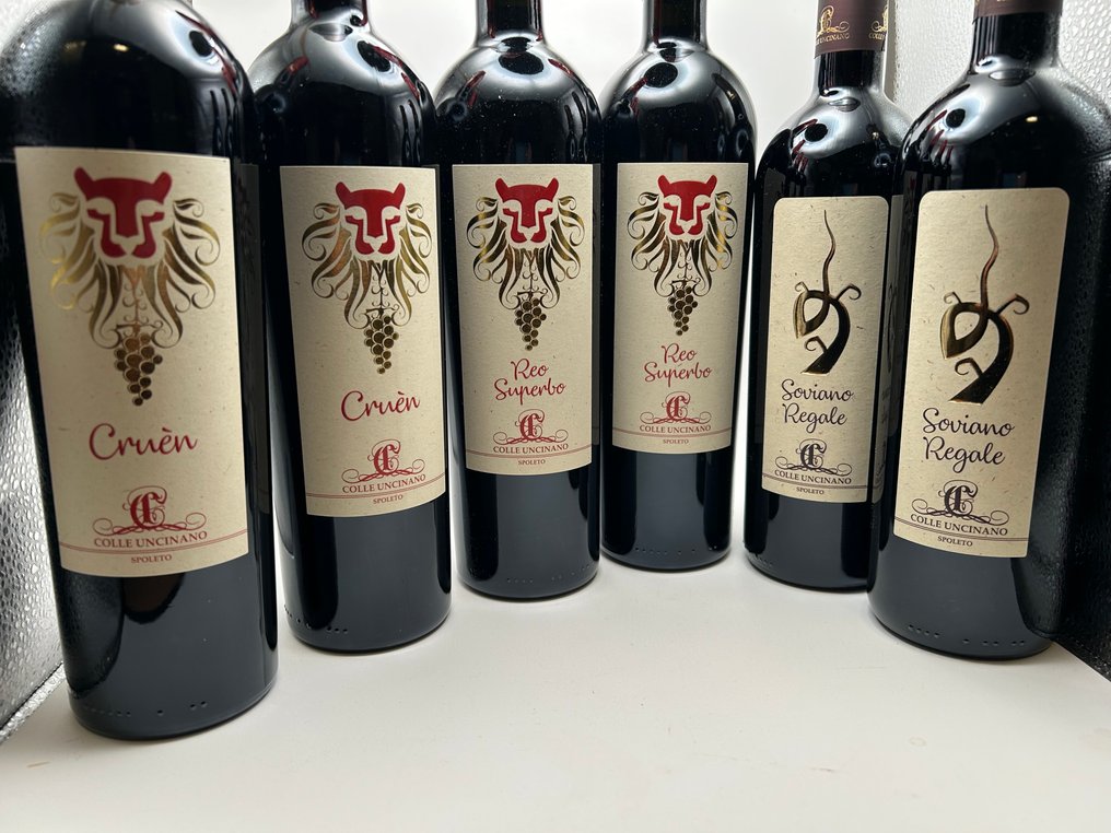 Colle Uncinano: Cruen 2x 2016, Reo Superbo 2x 2018, Soviano Regale 2x 2021 - Umbrien - 6 Flaschen (0,75 l) #2.1