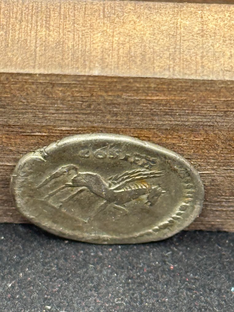 罗马帝国. Domitian, als Caesar (AD 69-81). Denarius Rome - Pegasus  (没有保留价) #2.1