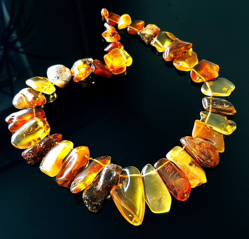 琥珀 复古大型天然波罗的海琥珀项链- 60 g #1.0