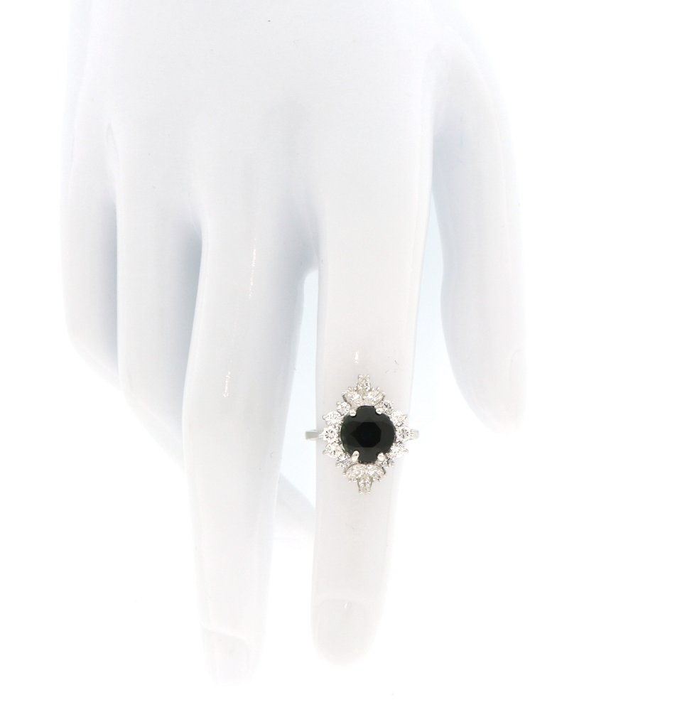 χωρίς τιμή ασφαλείας - Δαχτυλίδι - 18 καράτια Λευκός χρυσός -  3.00ct. tw. Ζαφείρι - Διαμάντι #2.1