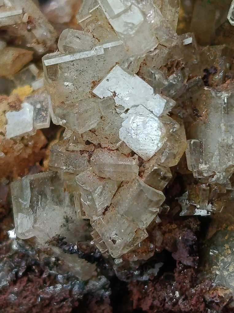 结晶重晶石——透明的淡黄色板状晶体 矩陣晶體 - 高度: 4.2 cm - 闊度: 7.4 cm- 120 g - (1) #1.0