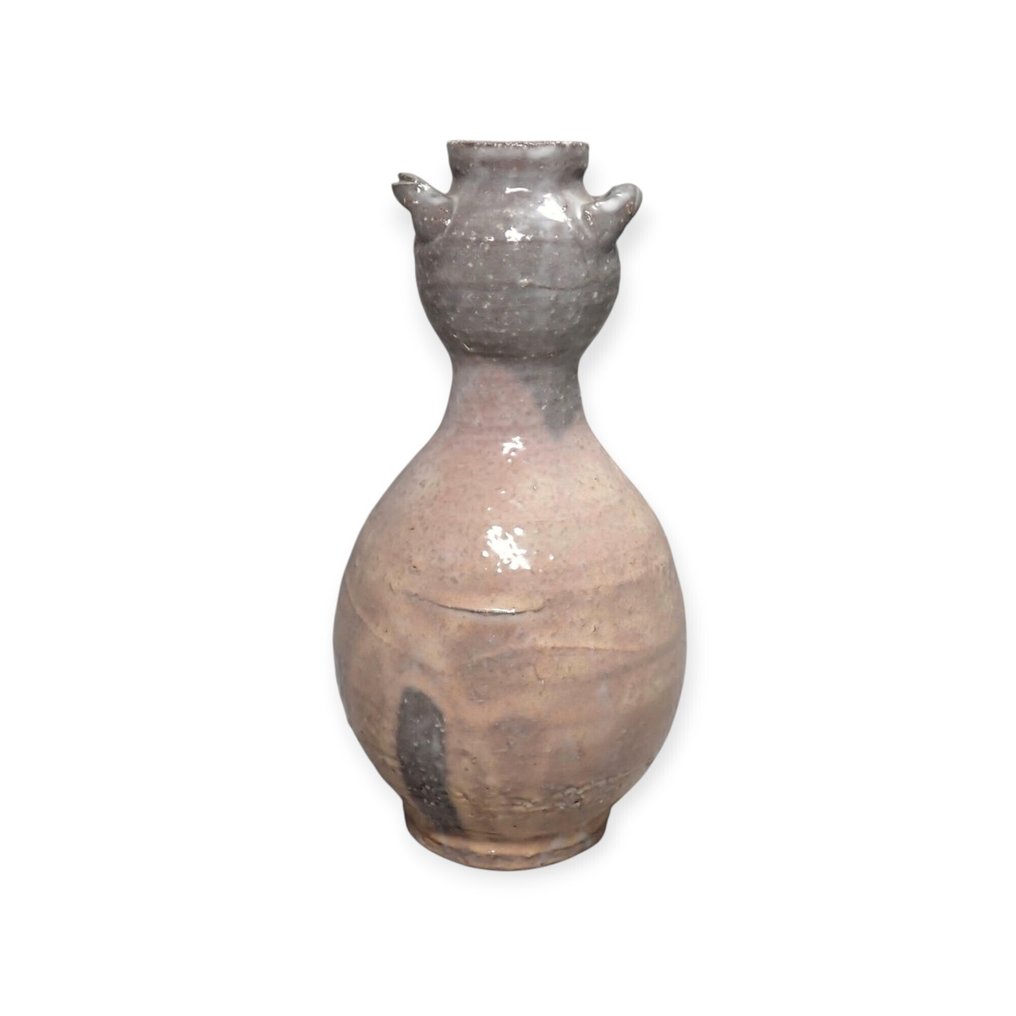 山本康夫——双耳萩烧南瓜形花瓶——现代山口陶瓷 - 瓷器 - Yamato Yasuo - 日本 - 昭和年代(1926-1989) #2.1