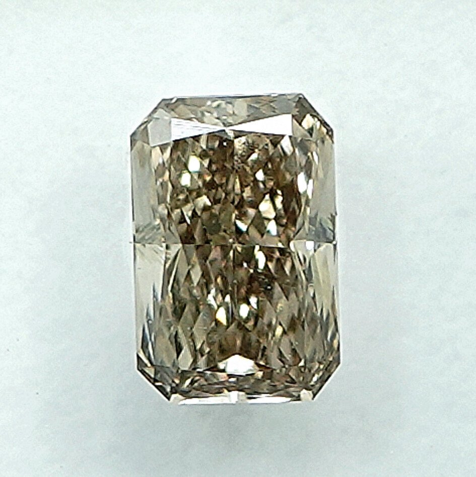 1 pcs 钻石  (天然色彩的)  - 0.50 ct - 矩形 - Fancy light 稍帶灰色的 黄色 - SI1 微内含一级 - 国际宝石研究院（IGI） #2.1