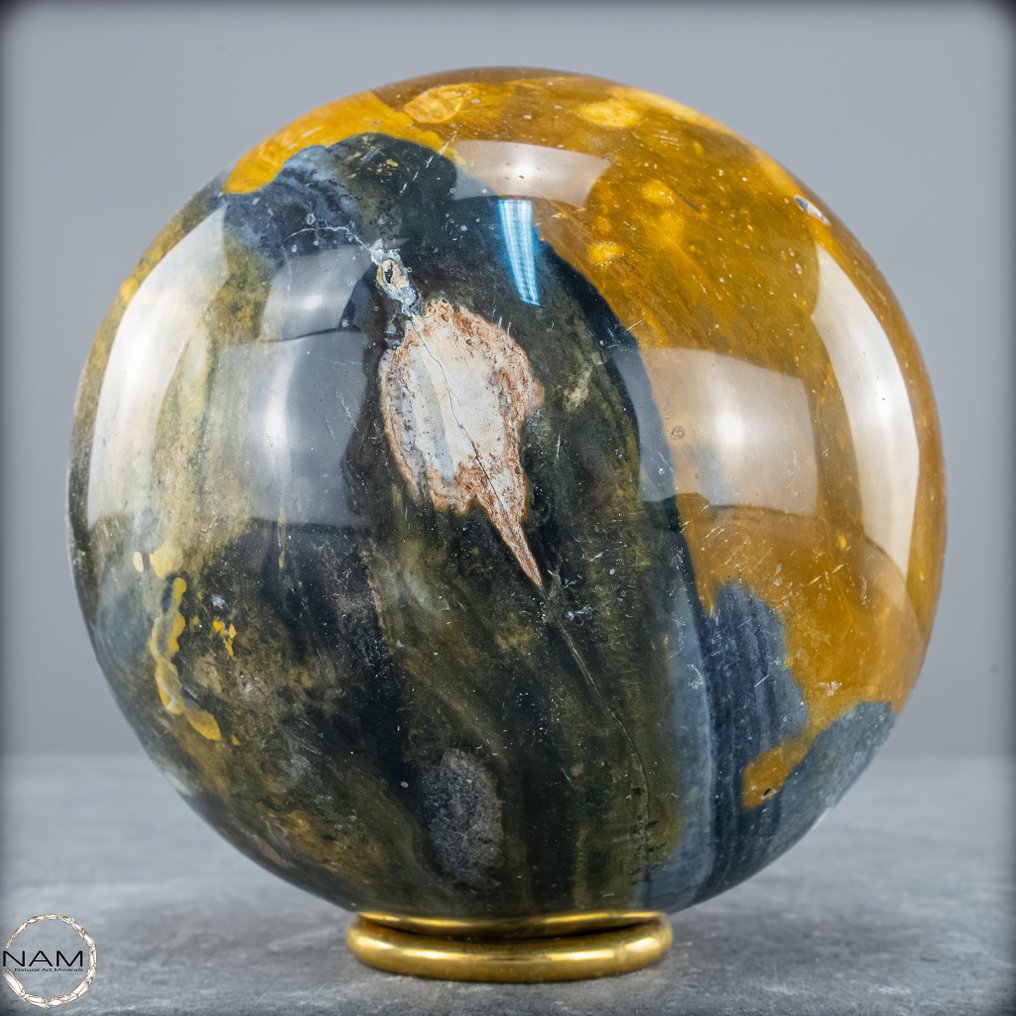 新发现！稀有天然碧玉-玉髓 球体- 1869.65 g #1.0