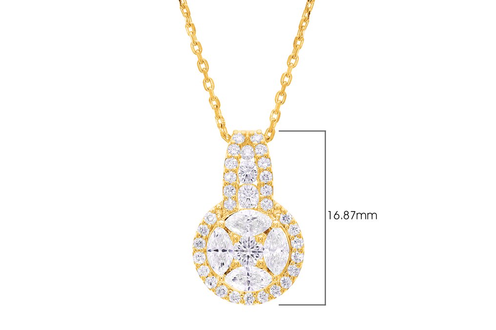 Hanger - 18 karaat Geel goud - 0.76ct. tw. - Diamant #1.0