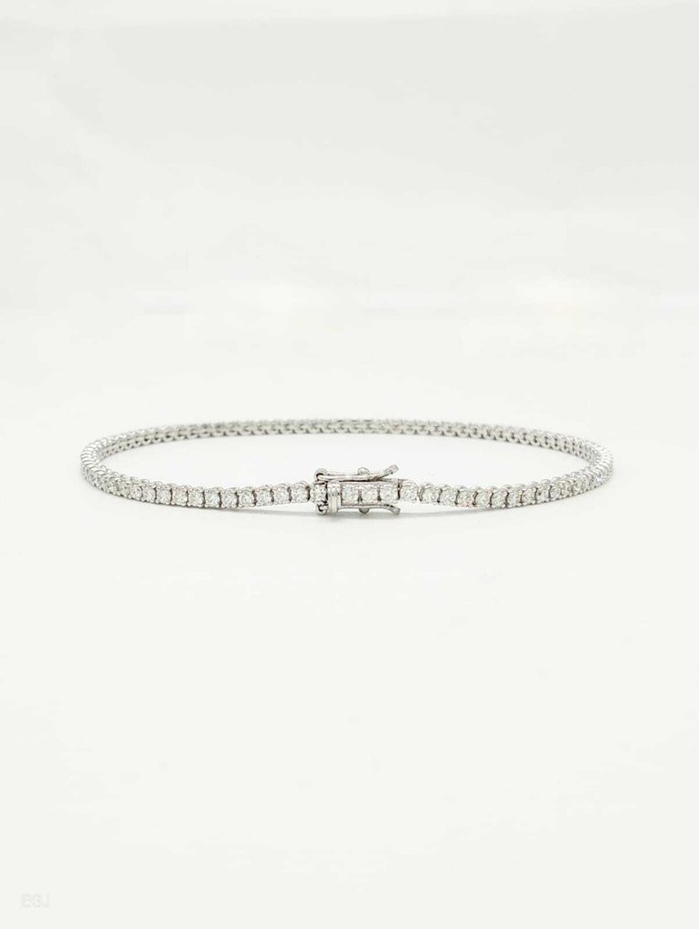 Βραχιόλι τένις - 18 καράτια Λευκός χρυσός - 2.53ct. tw. Διαμάντι (Φυσικό) #3.2