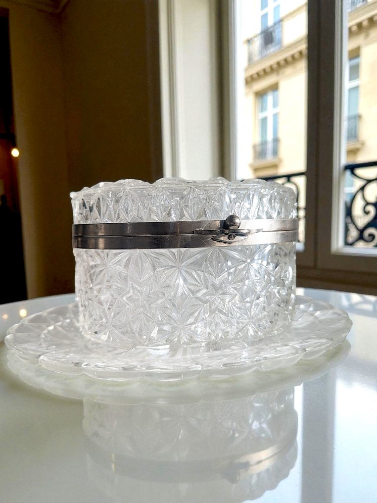 Jewellery box (2) - 1900-1910 - French Crystal - Crystal, Brass - Antique #2.1