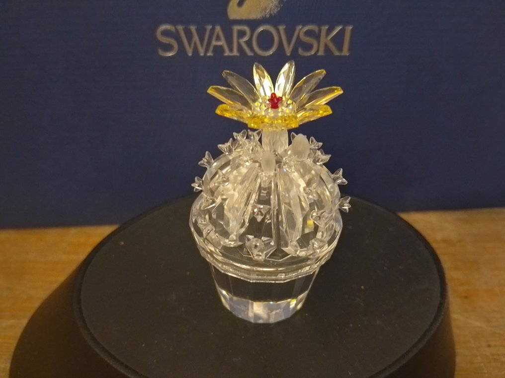 Swarovski - Figurine - Cactus bloeiend 291549 - Boxed + Certificate - Crystal #1.0