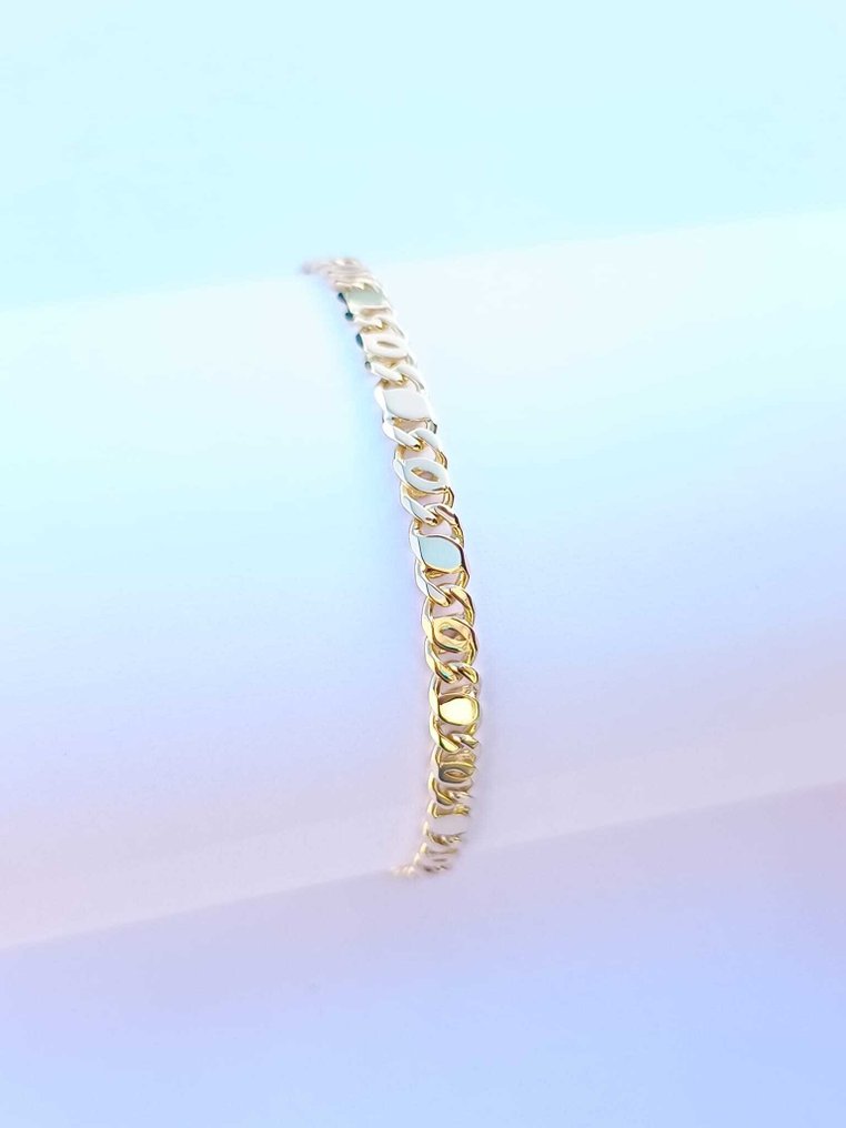 Βραχιόλι - 18 καράτια Κίτρινο χρυσό - βραχιόλι με πλήρη σύνδεσμο #1.0