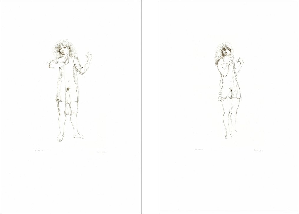 Leonor Fini (1907-1996) - Lot de 2 gravures - Monelle #1.0
