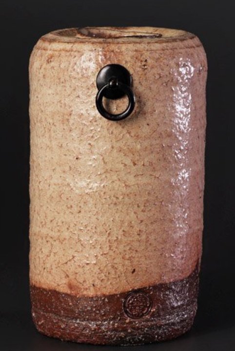 花瓶 - 粘土 - 日本 - 十二代 田原陶兵衛 12th Tahara Tobei – 『萩』  (沒有保留價) #1.0