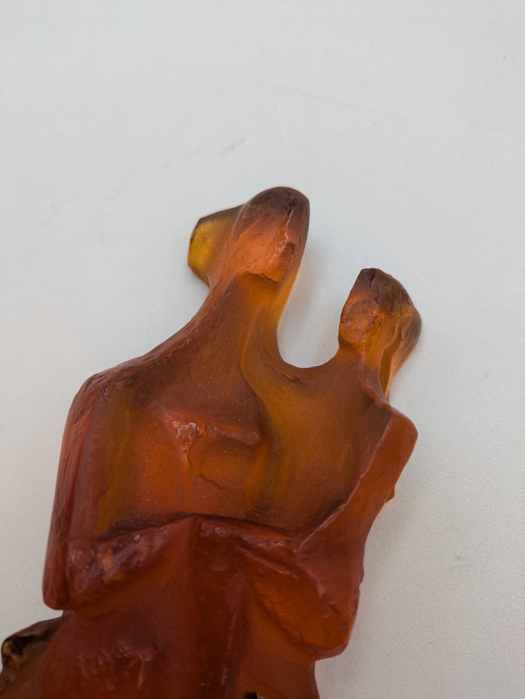 Jan CERNY (1907-1978) - Γλυπτό, Mamma e figlio - 16 cm - Γυαλί #1.0