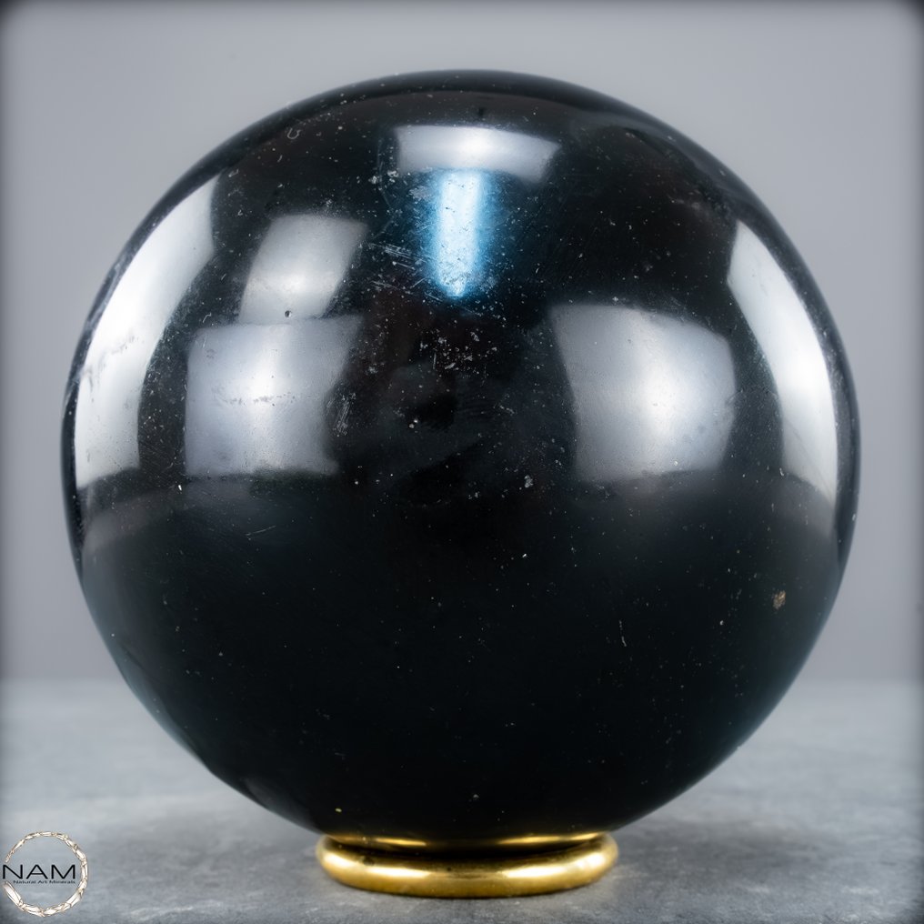 Large First Quality Black Tourmaline Sphere, from Brazil- 2019.78 g #2.1
