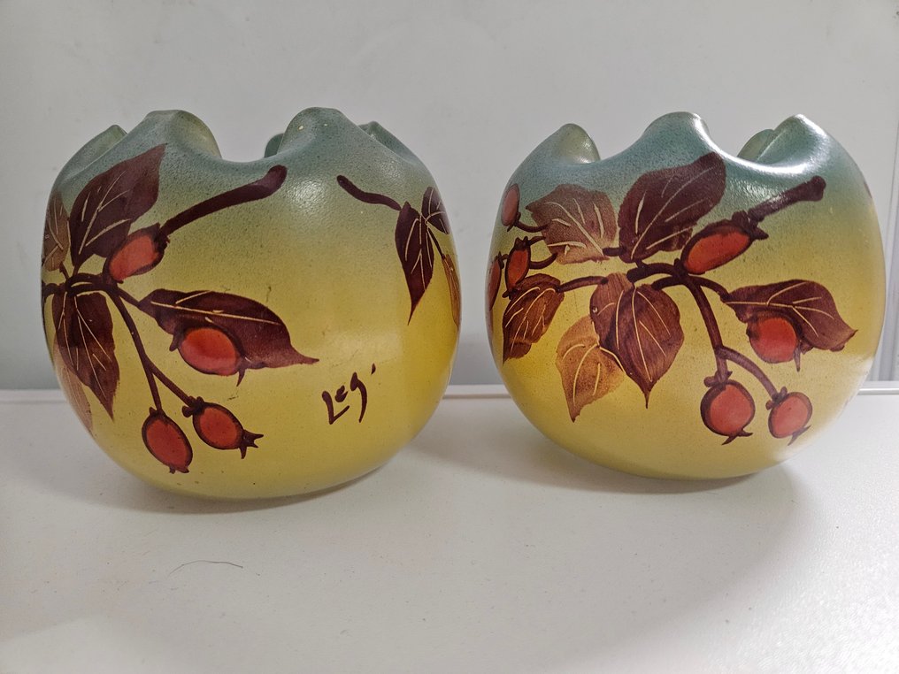 Legras & Cie. - François-Théodore Legras - Vase (2)  - Verre - Paire de vases Legras #1.0