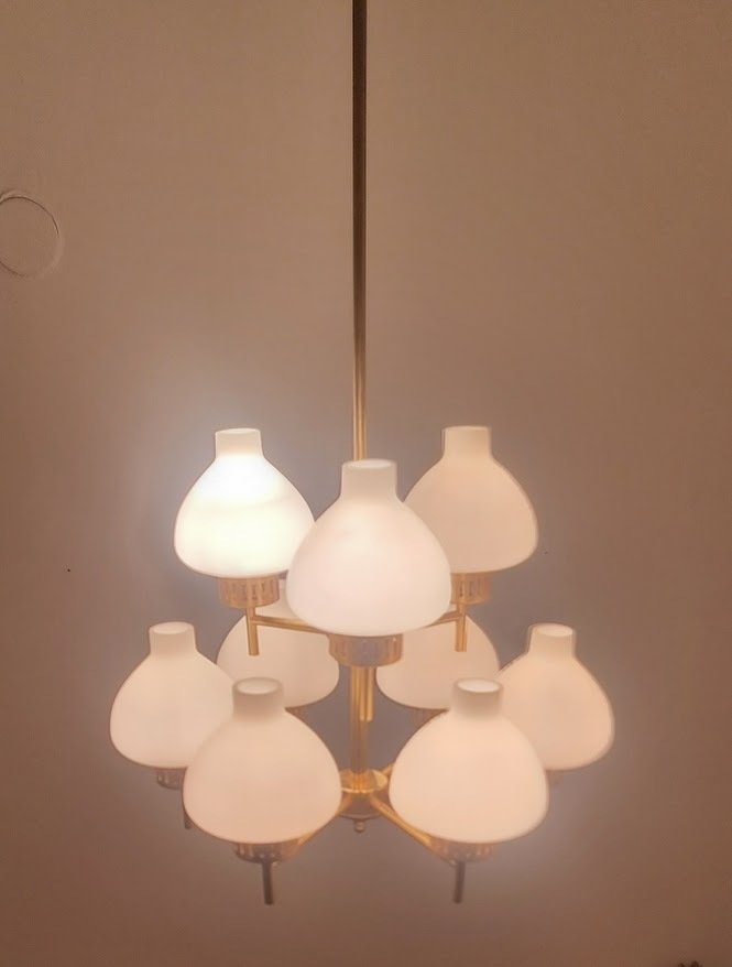 Lampada a sospensione - Ottone, Vetro - Tulipano #4.3