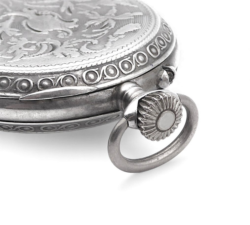 Medana - mod. "Cesellatura Geometrica-Floreale" con Cassa Placcata Argento, - 25977 - 1850-1900 #2.1