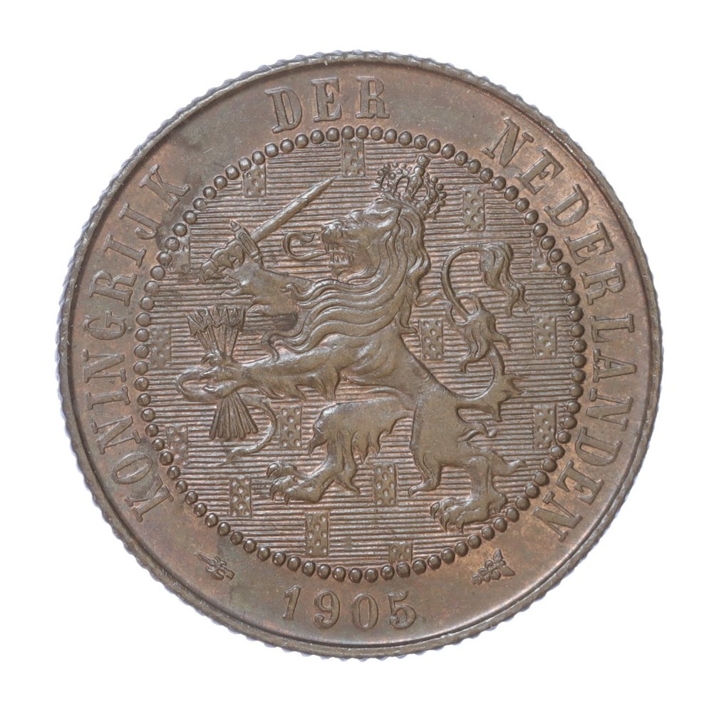 Netherlands. Wilhelmina. 2 1/2 Cent 1905  (No Reserve Price) #1.0