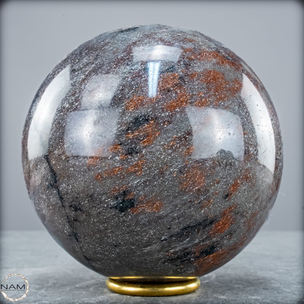 Szép vörös aventurin Gömb- 2117.47 g #2.1