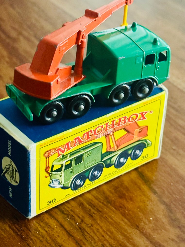 Matchbox 1:64 - Miniatura de camião - Matchbox Series Lesney No.30 - 8 Wheel Crane, Boxed #4.3
