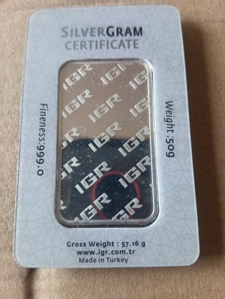 50 grammi - Argento .999 - IGR, UAE - Sigillato  (Senza Prezzo di Riserva) #2.1
