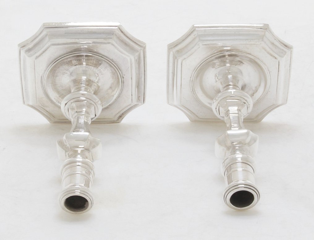 D J Silver Repairs and John Charles Lowe - Taperstick (kleine blaker met een dunne pijp) (2) - .925 zilver - kandelaar #2.1