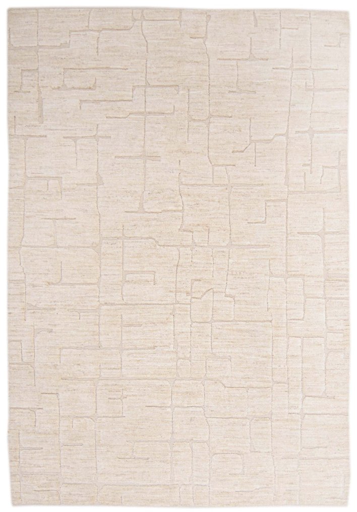 Χειροποίητο διακοσμητικό χαλί σχεδιαστή από μαλλί με ανάγλυφο. - Χαλί - 246 cm - 169 cm #1.0