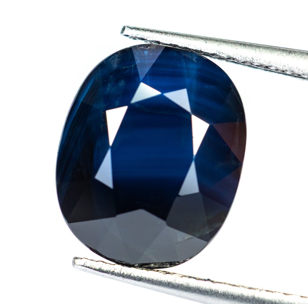 Nincs minimálár Zafír  - 7.52 ct - Bellerophon Gemlab - Mélykék-zöldes #1.0