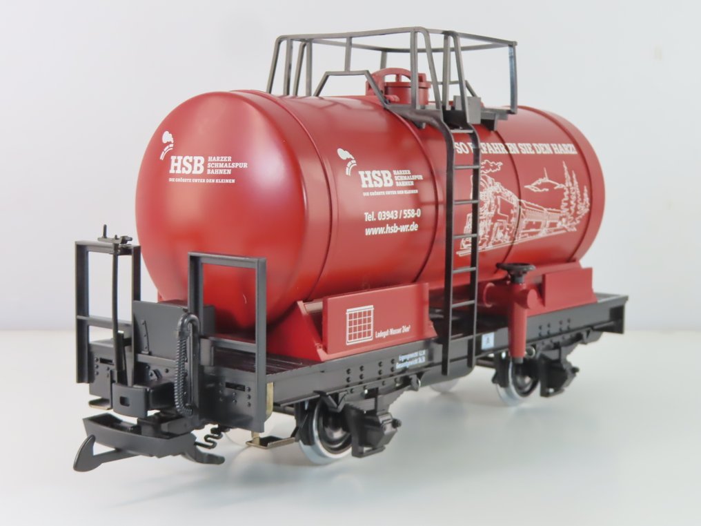 LGB G - 41411 - 模型火车货运车厢 (1) - 2-分配(Blus)-锅炉车 - HSB #1.0