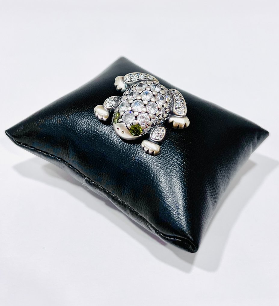 Fără preț de rezervă - Broșă Argint - Peridot #2.1