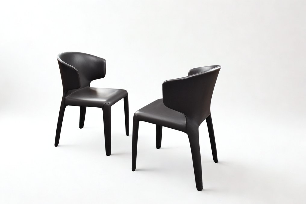 Cassina - Hannes Wettstein - Καρέκλα (2) - Γειά 367 - Δέρμα #1.0