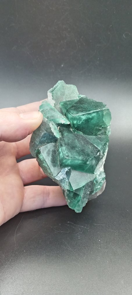 Fluorite Cube - Height: 10.7 cm - Width: 8 cm- 417 g - (1) #1.0