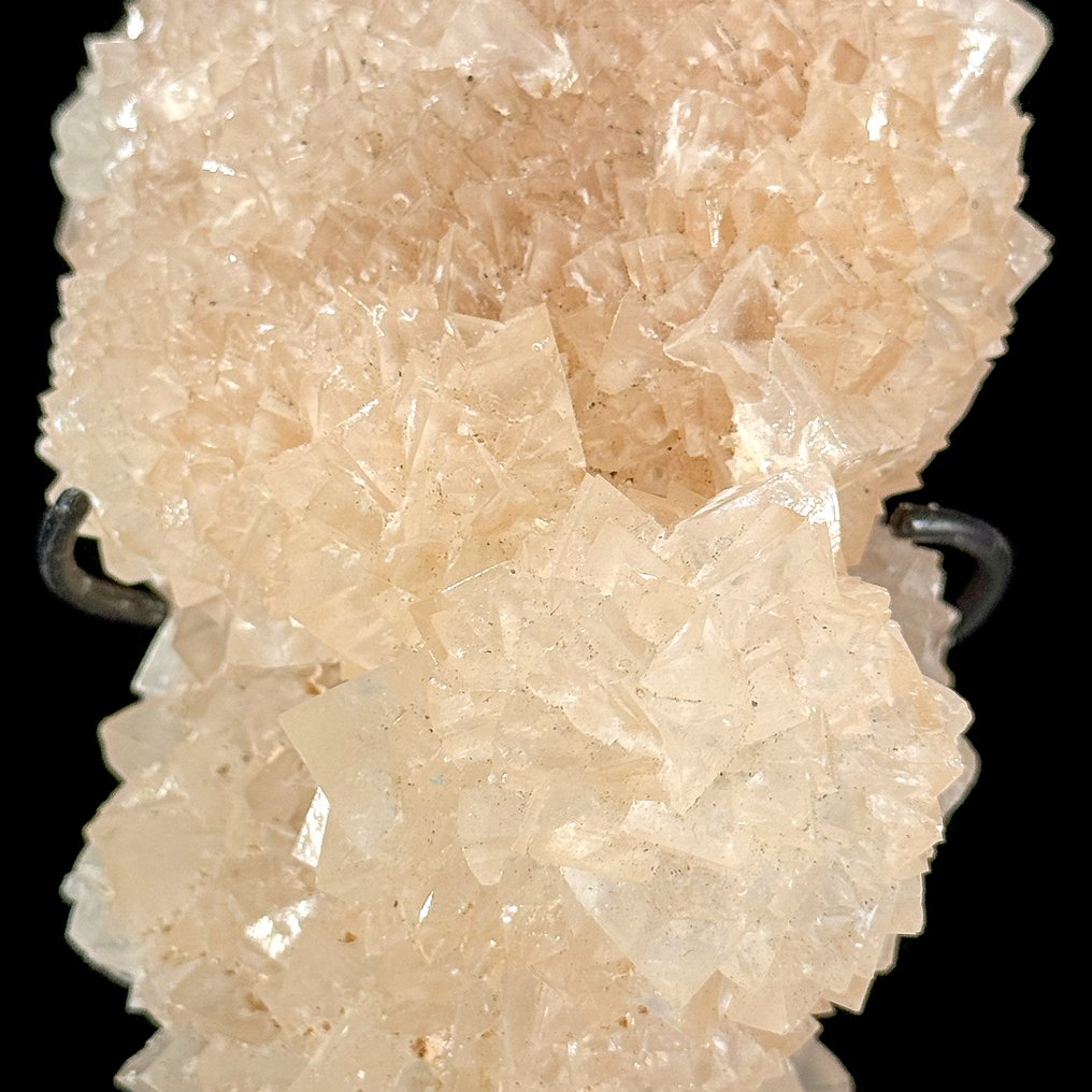 无底价 - 令人惊叹的Maligano Jasper与Cube Calcite一对 心形和簇状物放在支架上- 2200 g - (2) #3.2