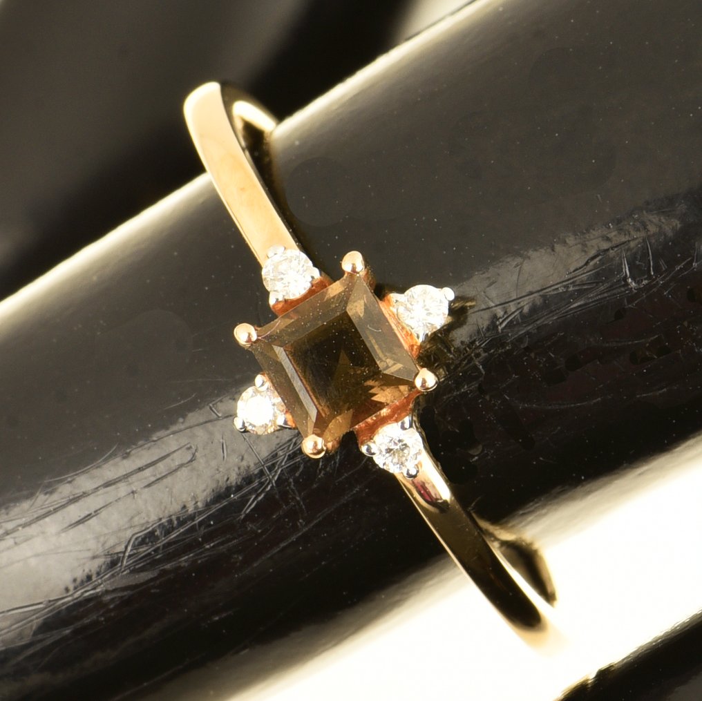 戒指 - 18K包金 黄金 石英 - 钻石 #2.1