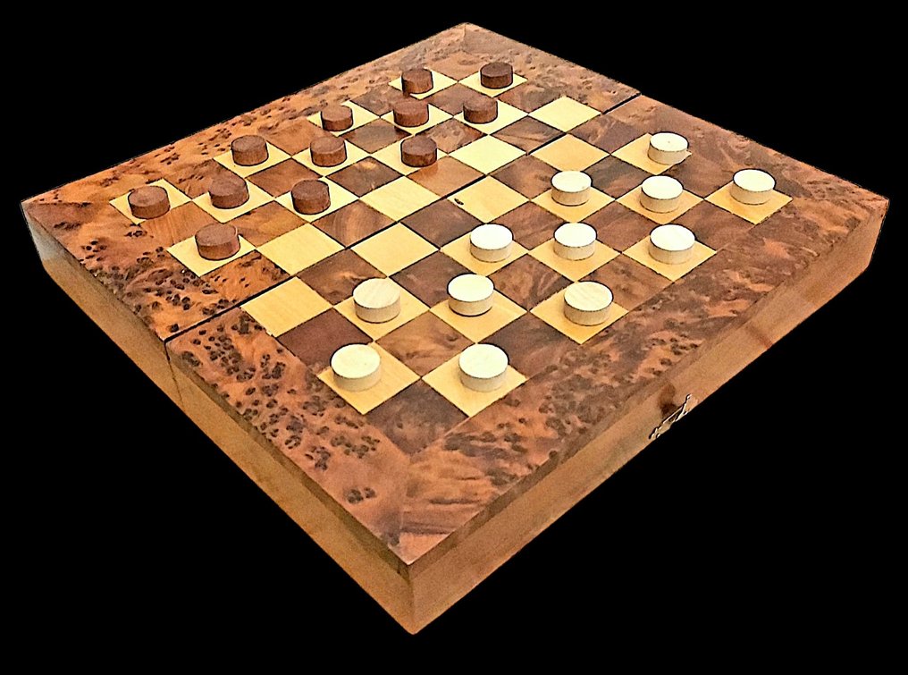 Chess set - luxe - walnut burl wood #2.1