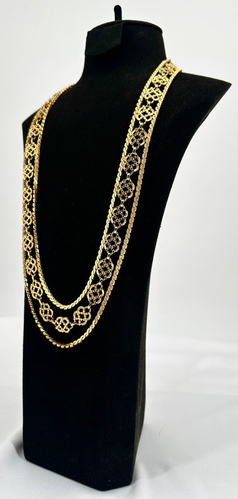 Monet - Πολύστρανο δηλωτικό κολιέ - Επιχρυσωμένο – δεκαετία του 1970 - Κολιέ #1.0