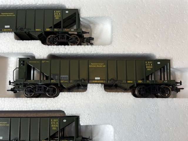 Märklin H0 - 46801 - Model train freight wagon set (1) - Set of 3 Kolentrechterwagens - K.Bay.Sts.B #3.2