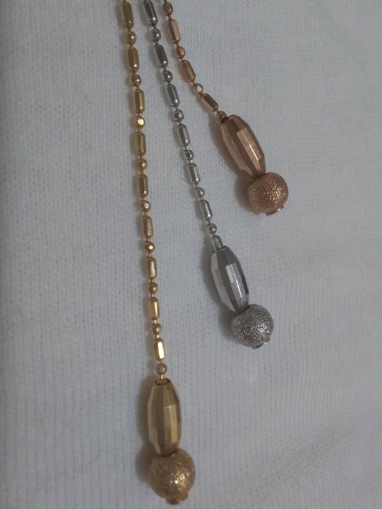 Κολιέ - 18 καράτια Κίτρινο χρυσό, Ροζ χρυσό, Λευκός χρυσός - Χρυσό κολιέ με μενταγιόν #1.0