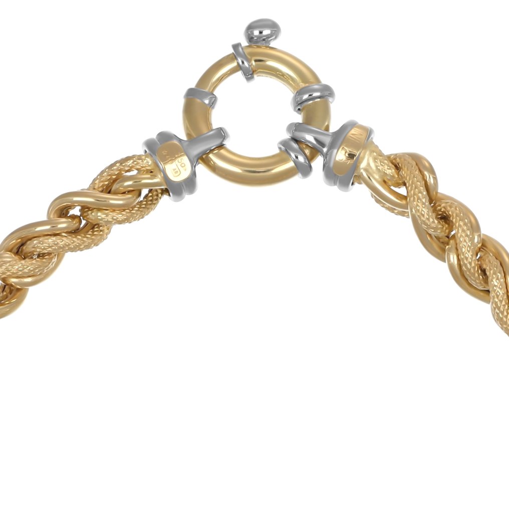 Βραχιόλι - 18 καράτια Κίτρινο χρυσό, Λευκός χρυσός #1.0