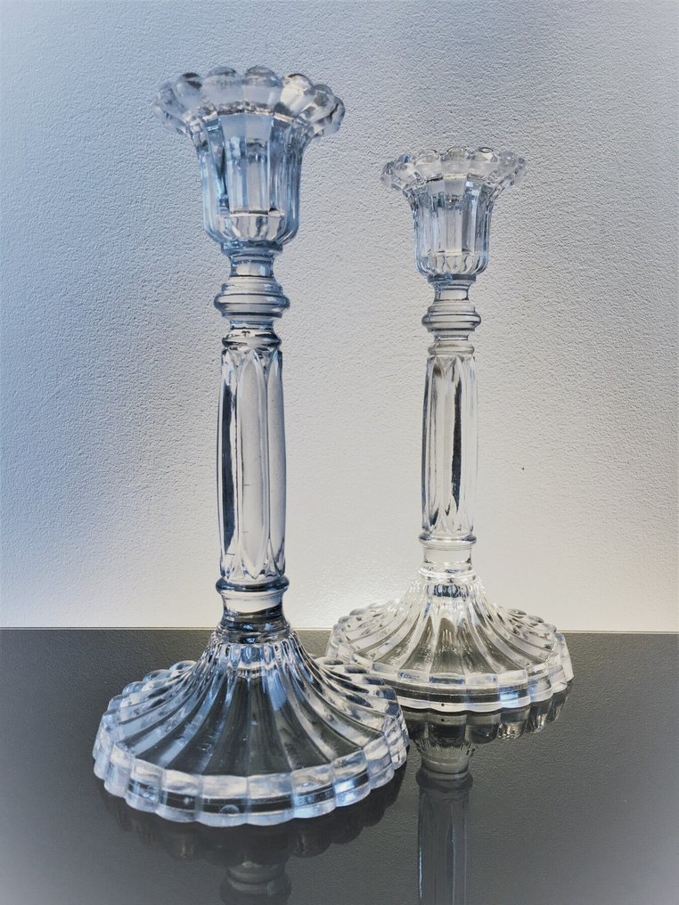 Val Saint Lambert - Κηροπήγιο Taperstick Σπάνιο μοντέλο «RSL» - Κατάλογος του 1935! (2) - Χυτό γυαλί #1.0