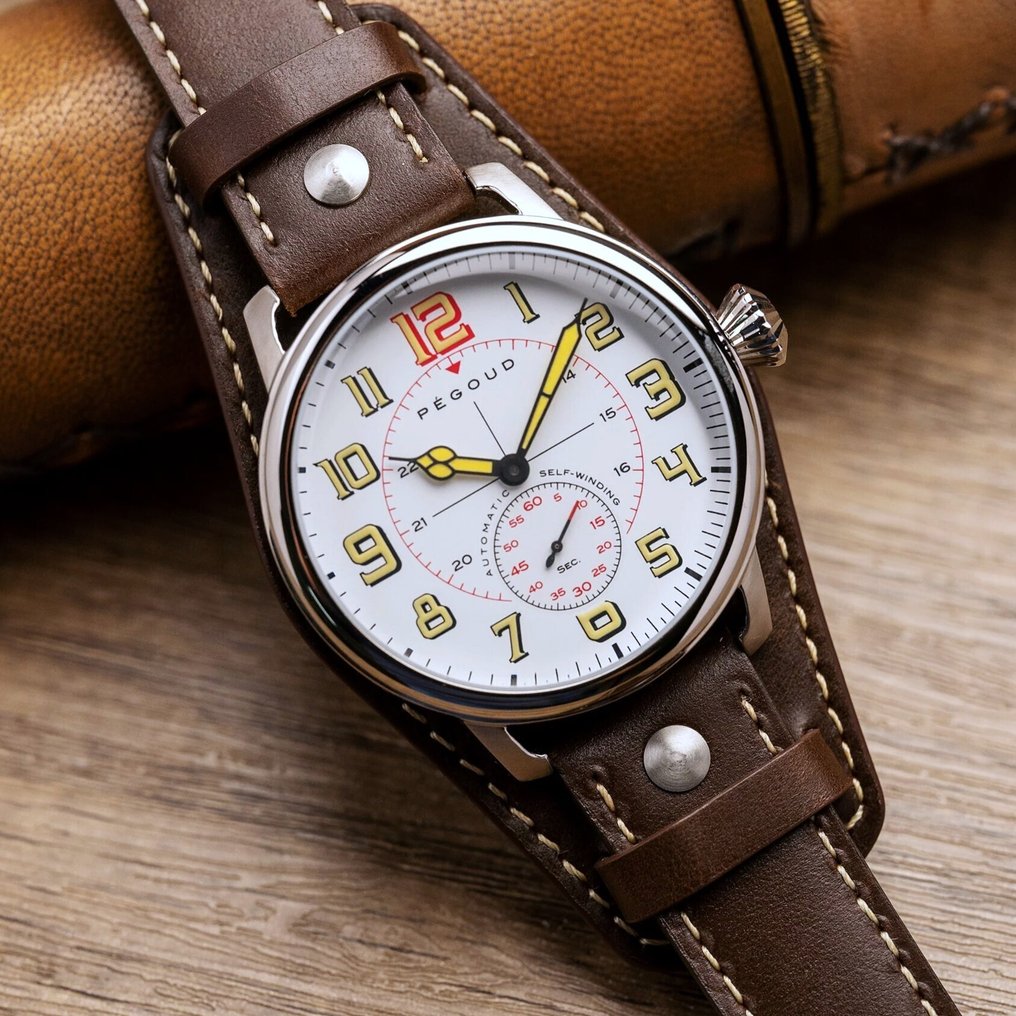 Pégoud - Automatic - Ivory - Pilot - 22 Jewels - Interchangeable - NEW - Zonder minimumprijs - Heren - 2025 #1.0