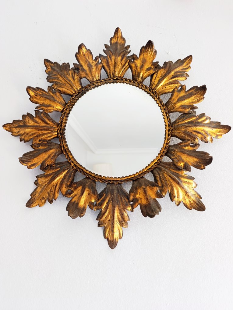 Fali tükör  - Fém - Espejo Sol az 70-es évek #3.2