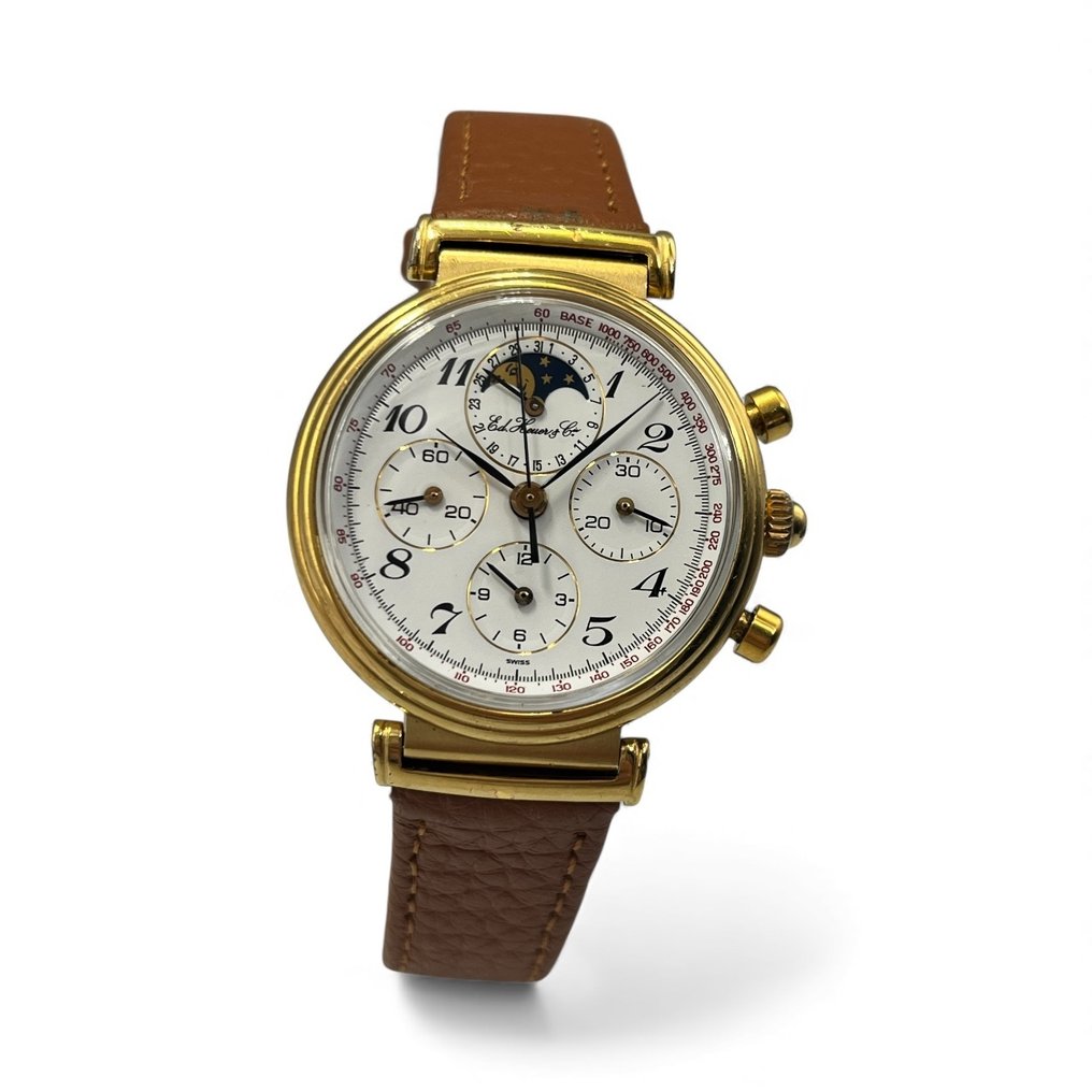 Edward Heuer & Co. - Moonphase Triple Calendar Chronograph - Nincs minimálár - 188.215/1 - Férfi - 1990-1999  #1.0