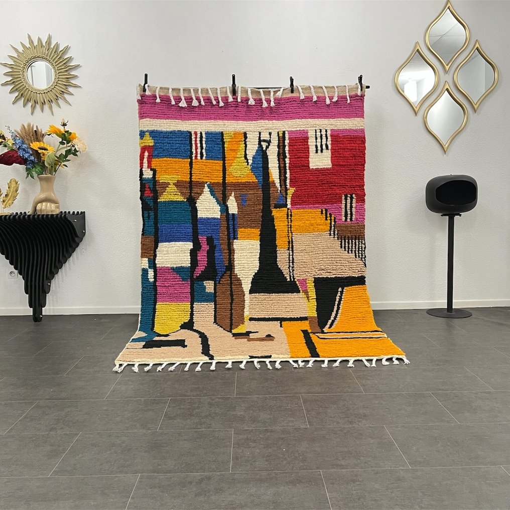 Berber, Håndlavet berberteppe - Tæppe - 246 cm - 165 cm - autentisk berbær #1.0