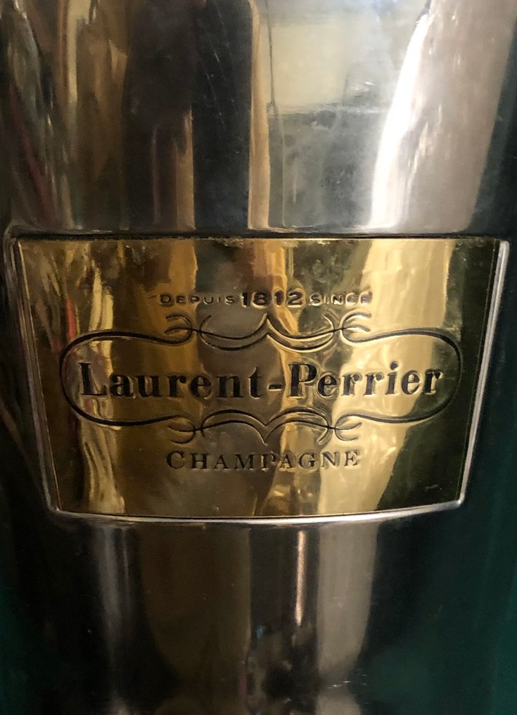 Laurent-Perrier - Champagne køler - En sølvbelagt og læder, original model, LAURENT PERRIER Classy Champagne cooler med - Forsølvet - Laurent Perrier #1.0