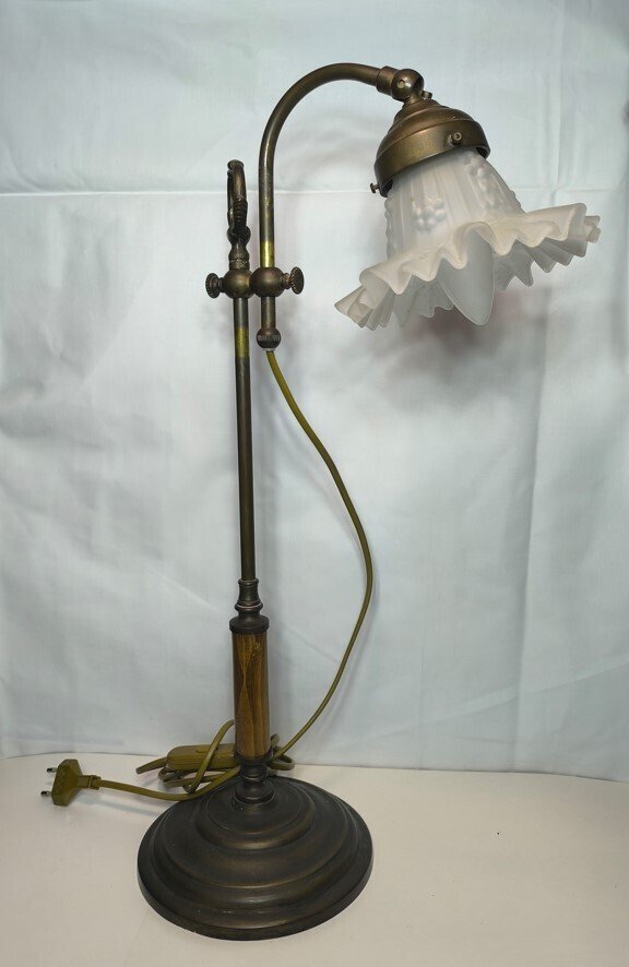 Lampe de table - Laiton, Cristal - Lampe Art Nouveau #2.1