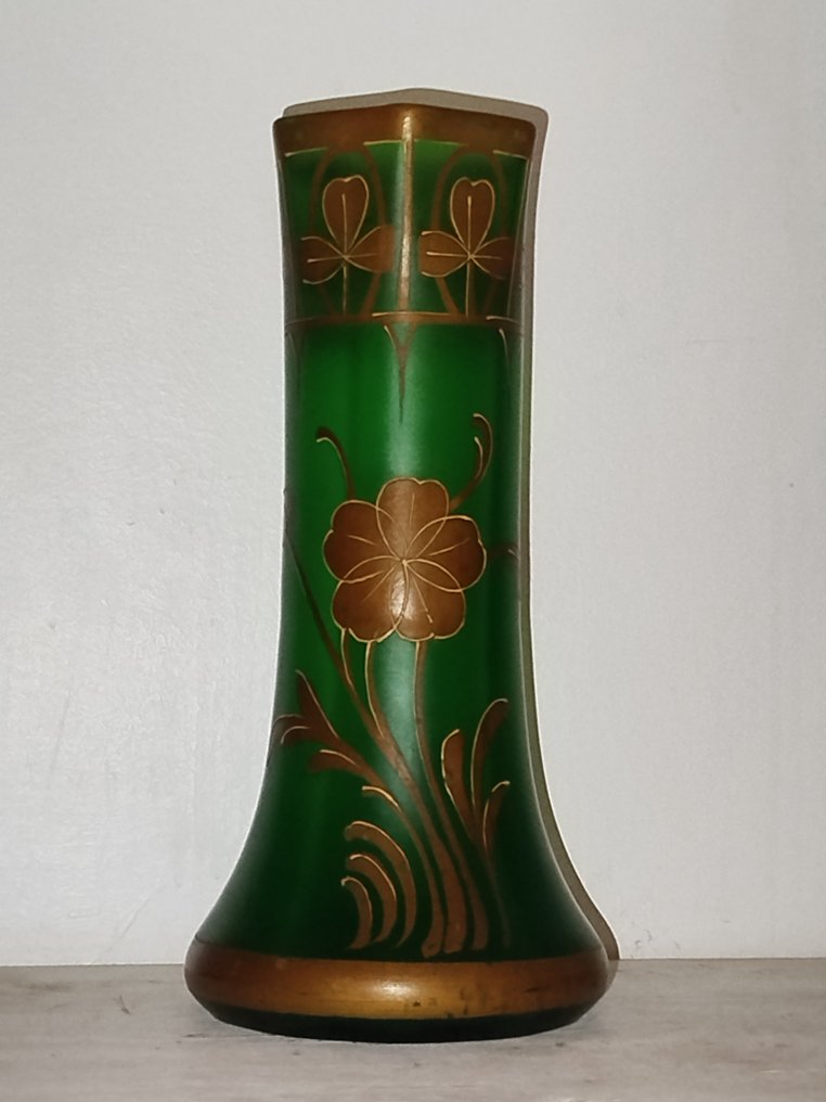 François Théodore Legras (1839-1916)- vase émaillé répertorié - épreuve de tirage industriel - - Wazon z pojedynczymi kwiatami - Szkło #4.3