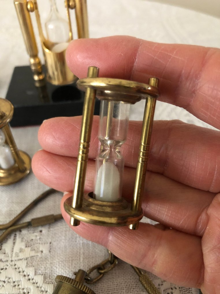 Κλεψύδρα (7) - Ορείχαλκος, Γυαλί, Μάρμαρο - 1920-1930 #4.3